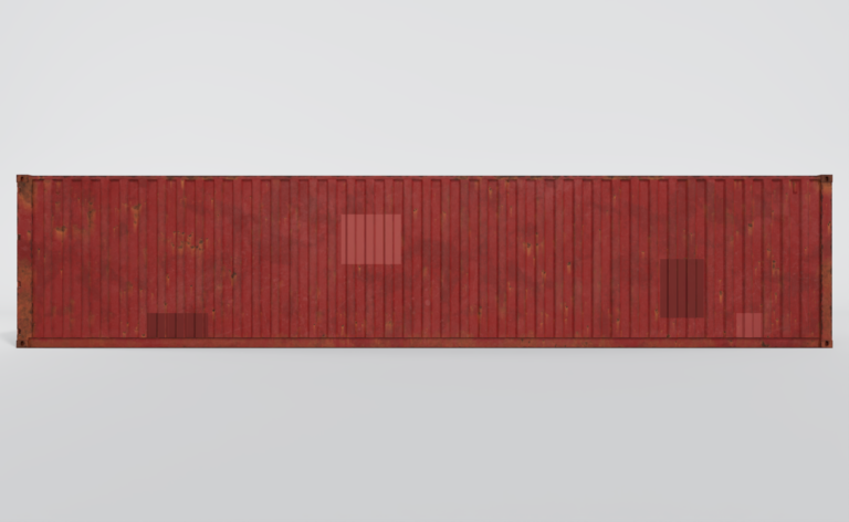 Gebrauchter 40-Fuß-Container in Rot
