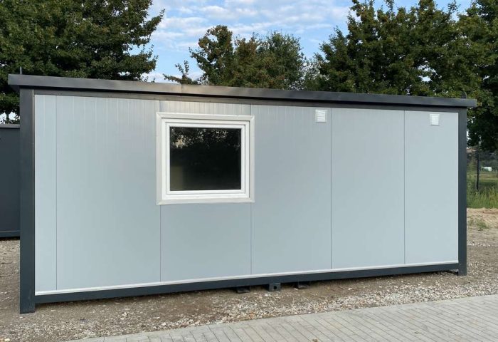 Bürocontainer auf einer Baustelle